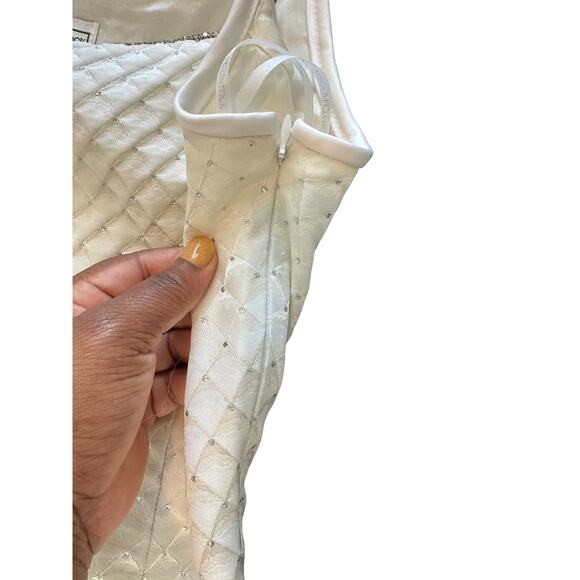 Vintage Gunner Sax Jeweled Mermaid Wedding Dress with Train Size 7/8 - Picture 7 of 13